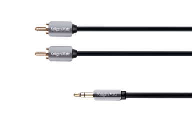KRÜGER&MATZ Kabel jack 3.5-2RCA 1,0 m