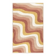 MILA HOME Oker žuti/prljavo rozi periv tepih 80x150 cm Creamy Strawberry Swirl 