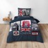 DOUCEUR D'INTÉRIEUR Posteljina City London 140x200 cm za krevet za jednu osobu od pamučnog materijala tamno plava