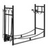 NORTHIX Metalni stalak za drva sa setom alata 85 x 33 x 77 cm, crni