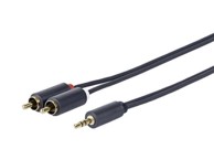 VIVOLINK audio kabel 2,5 m 3,5 mm² x RCA, crni