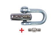 RUNPOTEC Ravna karika, nehrđajući čelik + RTG navoj Ø12 mm + spojnica + završna kapa