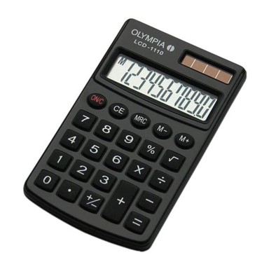 OLYMPIA Kalkulator LCD 1110, stolni, 12-znamenkasti, 117 x 70 x 10 mm