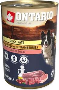ONTARIO Konzerva Adult Dog 400 g, pačetina s brusnicama