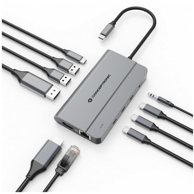 CONCEPTRONIC Docking stanica DONN34G, USB-C, 100 W, siva