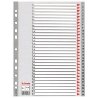 ESSELTE Plastična pregrada, A4, brojevi 1–31, siva