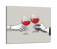 TMK Staklena zaštita za štednjak ili ploču za kuhanje 60x52, vino