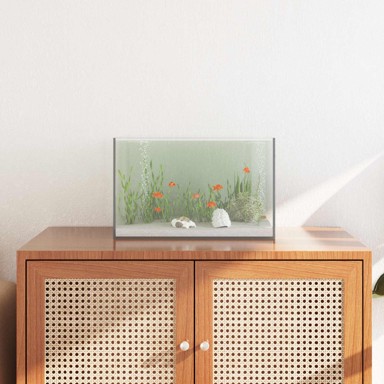 Akvarij sa spremnikom 40 x 25 x 25 cm, staklo, transparentni