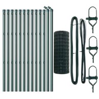 Euro ograda s 13 stupova 0. 6x25 m, galvanizirani čelik, zelena