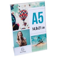 EXACOMPTA Stolni stalak za prospekte 85058D, A5, akrilni, L oblik