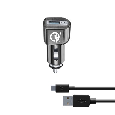 CELLULARLINE Auto punjač za telefon HUA I USB-C 3A/18W