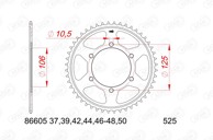 Stražnji čelični lančanik 86605-46 za lanac 525, 46 zubi