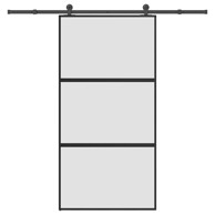 Klizna vrata s priborom od kaljenog stakla i aluminija 102,5x205 cm