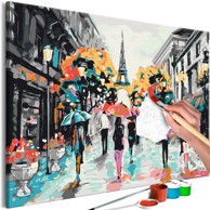 Slika za samostalno slikanje Rain in Paris 60x40