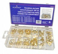 Set električarskih kabelskih konektora, konektori, klizne pločice, za kabel, 185 komada