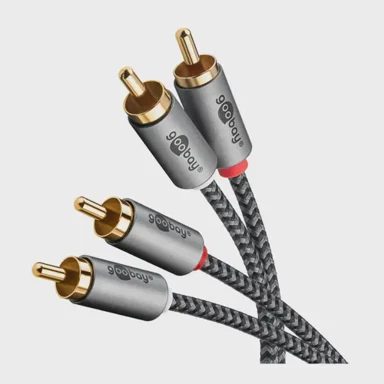GOOBAY Kabel 2x RCA (M) - 2x RCA (M) 1 m, crni