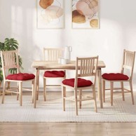 Jastučići za sjedenje 4 kom 45x45x12 cm tkanina, crveni