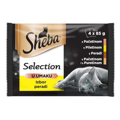 SHEBA Hrana za mačke s peradi u umaku 4x85g
