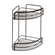 METALTEX Kupaonska polica Origin Lava kutna dvoetažna, crna