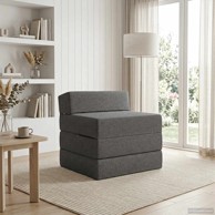 Sofa na razvlačenje, 70 x 60 x 63 cm, tkanina, svjetlosiva
