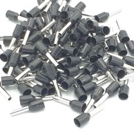 Kabelska papučica, jednostruka, izolirana, 1,5 mm², 100 kom, crna