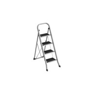 SONGMICS Sklopive ljestve, 2 stepenice, 89 x 45 x 127 cm, sive