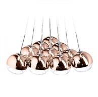 RENDL Viseća svjetiljka Astral, bakar, staklo/prozirno staklo, 230 V / 12 V, G4, 10x20 W 