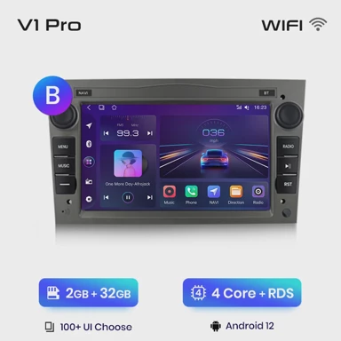 Multimedija uređaj, Android za Opel/Vauxhall Astra, Corsa, Vectra, V1, 2GB/32GB, B