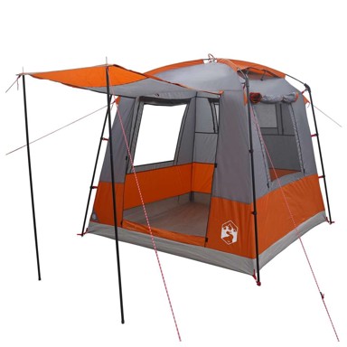 Šator za svadbe i zabave, 4 osobe, siva i narančasta