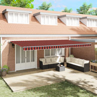 Automatska uvlakača tenda 600x300 cm, s LED osvjetljenjem u narančastoj i smeđoj boji