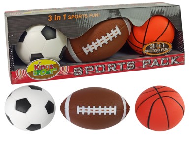 Set mekih sportskih lopti, 3 u 1
