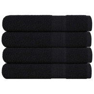 Ručnici za saunu 4 kom crni 80x200 cm 360 gsm 100 % pamuk