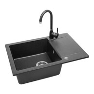 KUCHINOX Granitni sudoper Laveo Celebes set s miješalicom i sifonom crni 65x44 cm