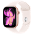 APPLE Watch Series 11 5G, 46mm, zlatna, roza silikonska narukvica, S/M