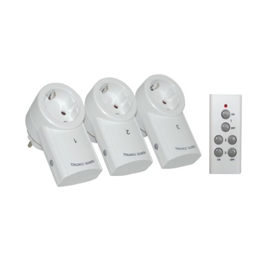 WERTOR Tri utičnice s daljinskim upravljačem BHC9938