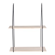 HOUSE NORDIC Crna podna polica od masivne paulovnije Haag 