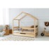 ADEKO Dječji krevet od masivnog bora u obliku kućice/s dodatnim ležajem s prostorom za pohranu 80x190 cm u prirodnoj boji Mila RMW