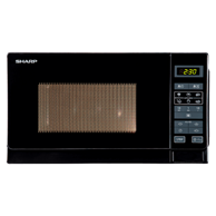 SHARP Mikrovalna pećnica R242BKW, 20 l, 800 W, digitalna, crna
