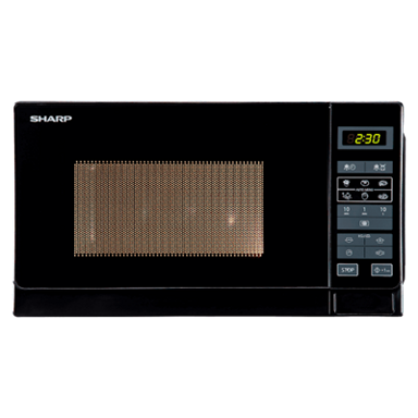 SHARP Mikrovalna pećnica R242BKW, 20 l, 800 W, digitalna, crna