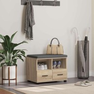 Klupa za hodnik s jastukom 60x38x46 cm, sonoma hrast