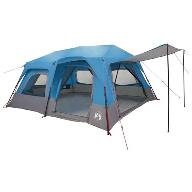 Instant šator, 10 osoba, 185T poliester s PU premazom, plava