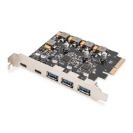DIGITUS PCIe card 2x USB-C + 3x USB A