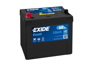 EXIDE Akumulator 60Ah L+ Asia EB605 23,0x17,3x22,2 (390A)