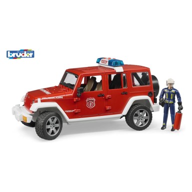 BRUDER Vatrogasno vozilo Jeep Wrangler, s figurom