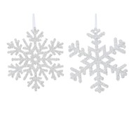 LUMINEO Božićni ukras pahulja bijela 3x20x20 cm