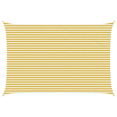 Jedrilica za sunčevu sjenu, 4 x 7 m, HDPE, žuta i bijela