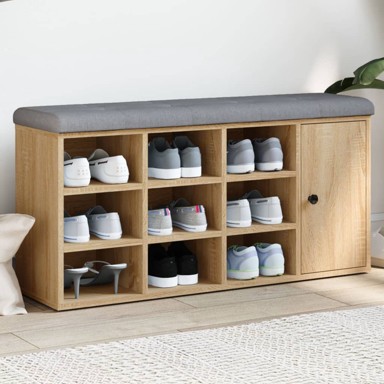 Klupa za cipele boja hrasta 102 x 32 x 50 cm konstruirano drvo