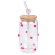 LIVEFY Šalica sa slamkom Bowy 400 ml, ružičasta