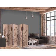 Paravan Biljni vintage stil, Nježno poljsko cvijeće na pozadini u tehnici vapnenog premaza, 225 x 172 cm