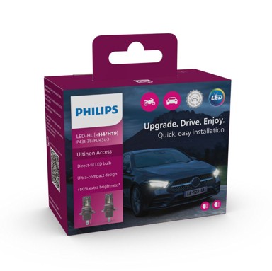 PHILIPS Žarulja Ultinon Access 2500 H4/H19 11342U2500CX LED, do 80% više svjetla, 6000K